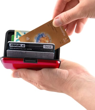 CHPN - Pasjeshouder - Creditcardhouder - Pashouder - Pasjeshoesje - Wallet - Portemonnee - Pashouder - Rood - Creditcard Houder - Pasjeshouder - Cadeau