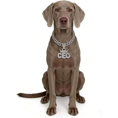 Chaîne pour chien cubaine, Collier pour chien en alliage, Collier doré pour chiens de petite à grande taille Ceo Boss Bijou Pendentif de luxe Accessoire Nouveau 10inch(25cm)