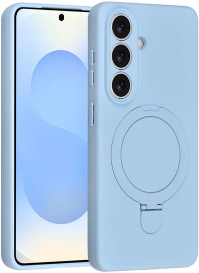 TUNIQ telefoonhoesje voor Samsung Galaxy S26 - Met ringstand - Babyblauw