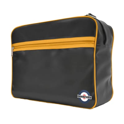 Lambretta Unisex Retro Tas voor Volwassenen (Zwart/Mustard)