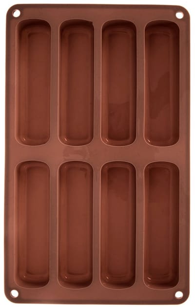 Vingervorm Silicone Bruin 28x17x2 cm - Bakvorm voor Lange Vingers - Chocolade