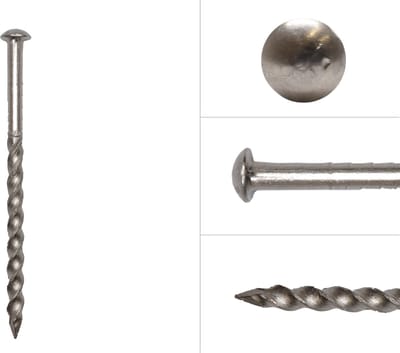 Wovar Bolkop schroefnagels RVS 3.2 x 55 mm | Doos 185 Stuks