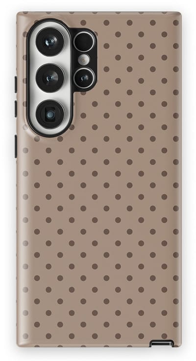 Polka Dots Hoesje Samsung Galaxy S23 Ultra | Geschikt Voor Mag | Stippen Design Backcover Samsung Galaxy S23 Ultra Sandstone Dots
