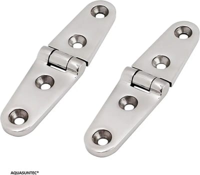 RVS Scharnier | 102 mm | Set van 2 | RVS 316 Boot Scharnieren Hoogglans Zoutwaterbestendig