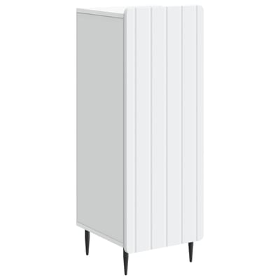 vidaXL - Dressoir - Wit - 34,5 - x - 33 - x - 92 - cm - Bewerkt - hout
