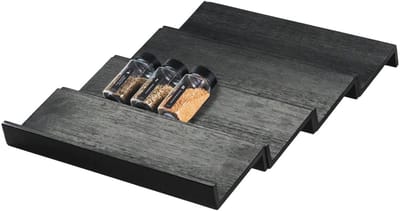 So Clever Bamboe Kruidenrek voor Lade - Zwart - Duurzaam | Anti-slip