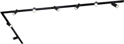 Ledvion - LED Railverlichting 3M + 8 Railspots (5W - 2700K - Zwart - Dimbaar) - 1-Fase
