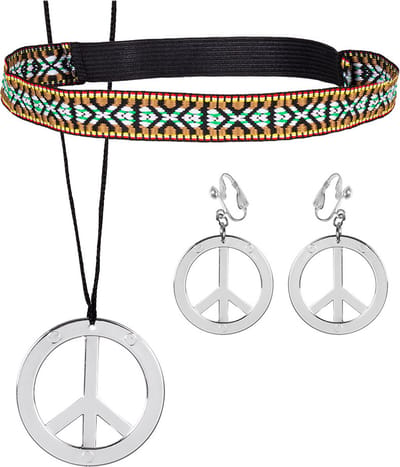 Boland - Set Hippie - Volwassenen - Vrouwen - Hippie - 60's & 70's - Hippie & Flower Power