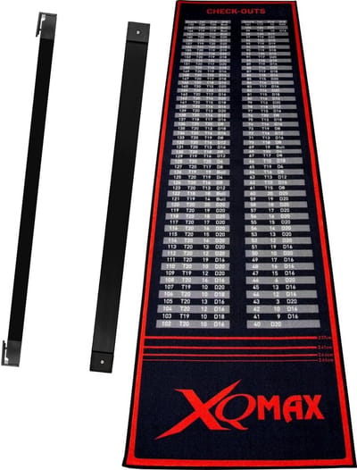 XQMax-Dartmat-Checkout-INCL OCHE-Rood/Zwart-285x60CM