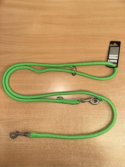 Wolters k2 verstelbare hondenriem nylon 200cm x 13mm neon groen