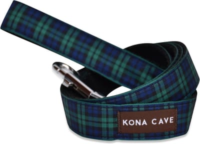 Geruite Hondenriem Blauw Tartan - Stevige en Comfortabele Lijn 150 cm