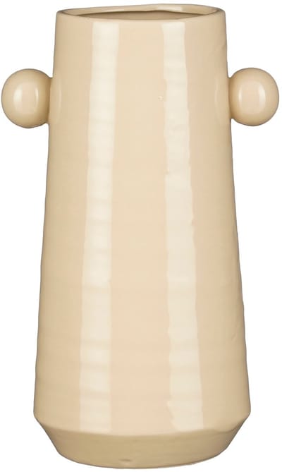 Mica Decorations Melle Vaas - Beige - Trendy met Speelse Strepen