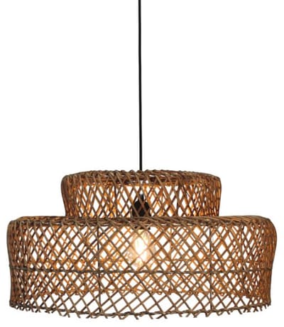 Ronde Rotan hanglamp Isla -Ø50cm- 4Shine