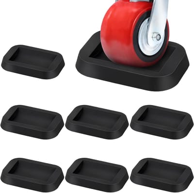 Meubelwielstoppen - Beddoppen Antislip - Meubels Stabiliseren - U-diep Antislip Ontwerp - 8 stuks - Zwart