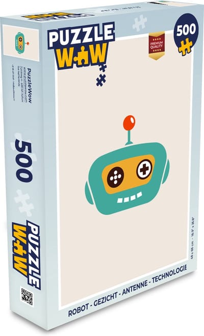 Puzzel Robot - Gezicht - Antenne - Technologie - Jongen - Kind - Legpuzzel - Puzzel 500 stukjes