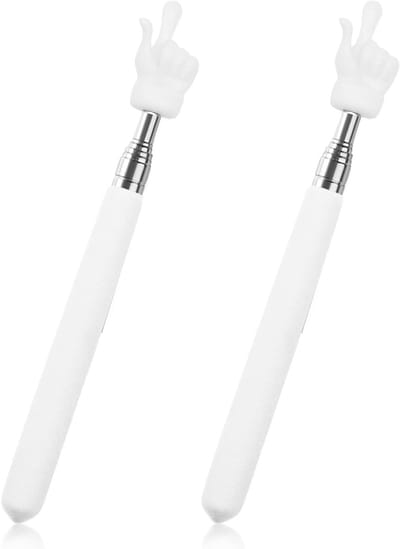 Twee telescopische vingers voor docenten, handige aanwijzers voor school en kleuterschool, ideaal voor lesmateriaal en presentaties
