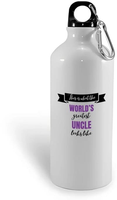 Hacebo® - World's greatest uncle waterfles - Oom - een oom - verjaardagscadeau - cadeau voor oom - kado - water fles - 400ML