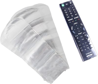 Duidelijke PVC Krimpzakken voor Afstandsbediening, Beschermhoes voor Universele Afstandsbediening, 8 x 25 cm, Verpakking van 20 Stuks, Ideaal voor Bescherming en Opslag