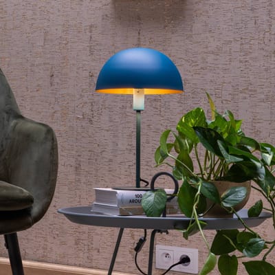 Lucide SIEMON - Tafellamp - Ø 25 cm - 1xE14 - Blauw