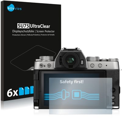 Savvies - Screenprotector voor Fujifilm X-T200 - Folie Beschermfolie transparant 6 Stuks