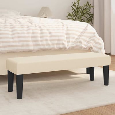 vidaXL - | - Bank - | - Crème - 100 - x - 30 - x - 30 - cm - Stof