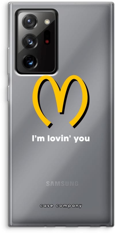 Case Company® - Hoesje geschikt voor Samsung Galaxy Note 20 Ultra / Note 20 Ultra 5G hoesje - I'm lovin' you - Soft Cover Telefoonhoesje - Bescherming aan alle Kanten en Schermrand
