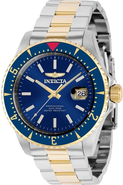 Invicta Pro Diver 36788 Heren Horloge - Waterdicht - Analoog - Automatisch Uurwerk - Roestvrij Staal met blauwe Wijzerplaat - 44mm