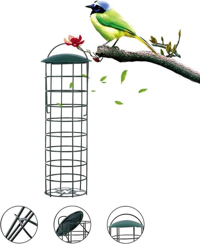 Hangende Voederstation voor Vogels, Tit Ball Houder, Voedingsdispenser voor Tuin, Wildvogels Voeden, Vogelvoederhuisje, Tuinaccessoires voor Vogels