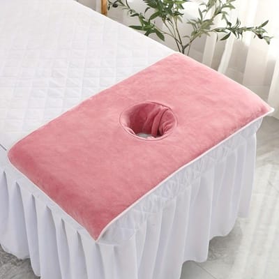 40*80cm Verdikte Beauty SPA Massagetafel Bekleding Gezichtshanddoek Met Gat Bed Bandana