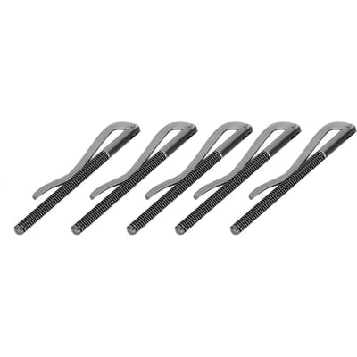 5 stuks Geldclip Verzilverd Staal Hoge Hardheid Veer 80mm voor Leren Portemonnee Zwart gray