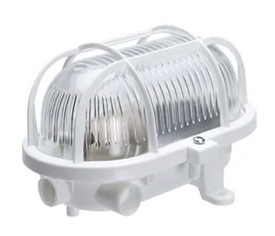 Bulleye wandlamp17cm E27 kunststof kap + kunststof korf IP44
