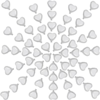 100pcs 5'' Valentine's Day Foil Heart Shaped Balloons 13.2cm Heart Mylar Balloons, Peach Heart Balloon for Wedding - ShopVlot