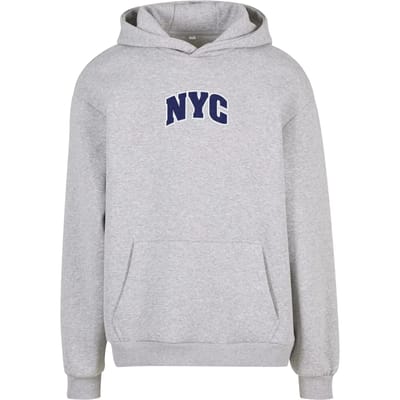 Mister Tee - NYC College Letters Fluffy Hoodie/trui - XS - Grijs