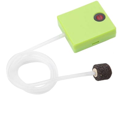 Allecto - Draagbare Aquarium Luchtpomp - Beluchter voor Fish Tank - Groen - Zuurstofpomp - Geschikt voor 80-100L Aquariums