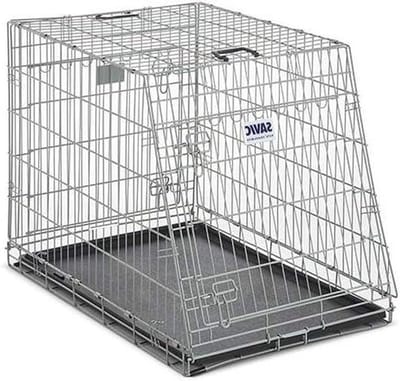 Honden Bench - Reis Kooi - Veilig Vervoer - Schuine Deur - 91 Cm - Metaal