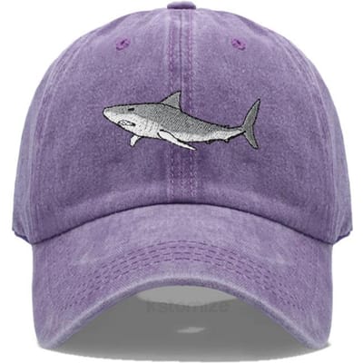 Dierlijke Haai Geborduurde Baseballpet Voor Dames Heren Mode Verstelbare Gewassen Katoen Dad Hat Unisex Klassieke Golfpetten Adjustable gray