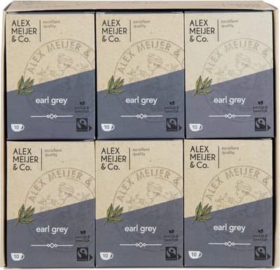 Alex Meijer - Earl Grey Thee - 6 pakken x 10 stuks x 1,5 gram - Grootverpakking