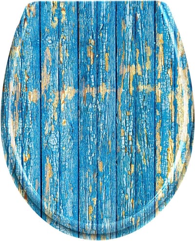 Toiletbril Softclose - Toiletdeksel WC-bril - Hygiënisch Gemak - Krasbestendig Hard Plastic - 45 x 38 cm - Blauw