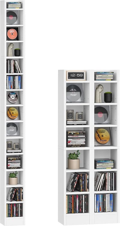 Cd Dvd Standaard - Opslagrek Media - Media Organiseren - Hoge Capaciteit - 20x17x213 cm