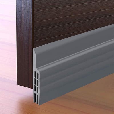 Onderdeur strip - Deur tochtstopper - Tocht voorkomen - Flexibel siliconen materiaal - 100 cm lengte - Grijs