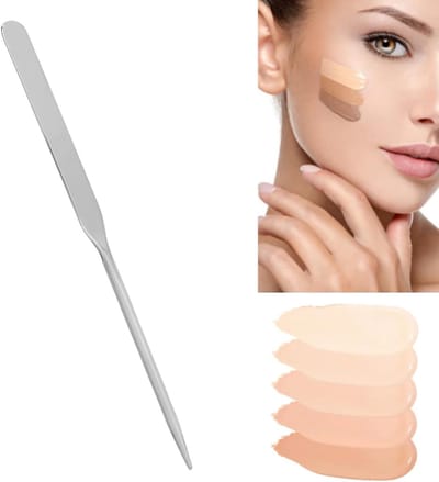 Ergonomische RVS Spatula voor Liquid Foundation, Make-up Mengtool en Huidverzorging - Perfect voor het Roeren en Schrapen van Crèmes en Potten