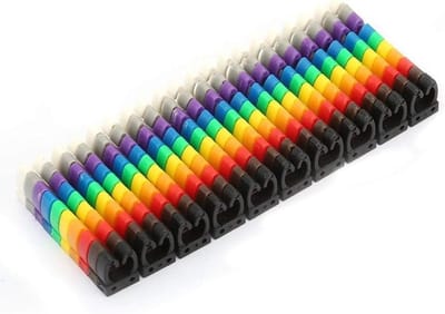 Kleurige draadnummerlabels voor het markeren van kleurgecodeerde kabels, 100 stuks, perfect voor organisatie en identificatie