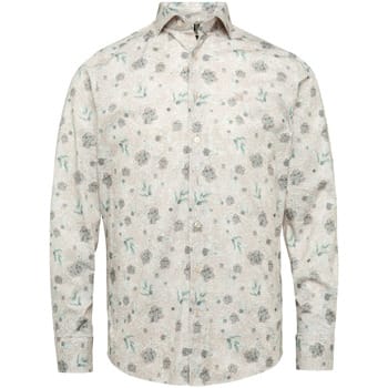 Overhemd Lange Mouw Vanguard Overhemd Bloemen Beige