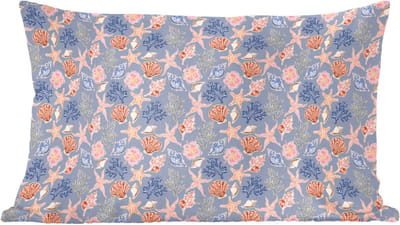 Sierkussens - Kussentjes Woonkamer - 60x40 cm - Kust - Zee - Blauw - Roze