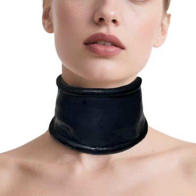 Latex Kraag met Verstelbare Elastische Band,Handgemaakte Latex Halsbanden voor Unisex