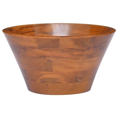 vidaXL - Wastafel - ø40x20 - cm - massief - teakhout