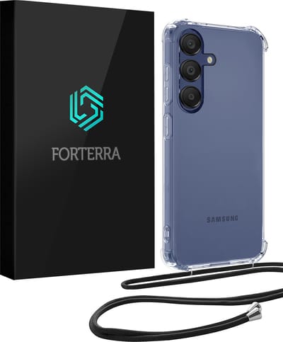 Hoesje Geschikt voor Samsung Galaxy A16 - Met Koord - Shock Proof - Siliconen Case - Telefoonkoord - Back Cover - Telefoon Hoes Shockproof - Telefoonketting - Transparant