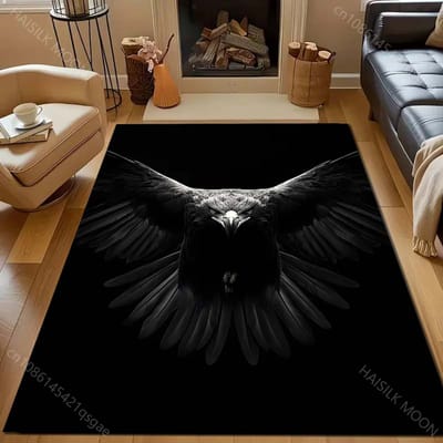 Amerikaanse Zeearend Zwarte Print Tapijt voor Slaapkamer Woonkamer Bedzijde Bank Vloermat Moderne Huisdecoratie Gebiedskleed Groot Formaat voor Cadeaus 40x60cm (16x24in) brown
