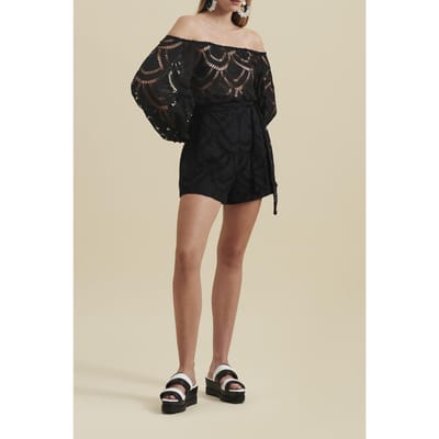 Anne Fontaine Maiana Black Size: 38 | Rompers Outlet | Dames | Zwart