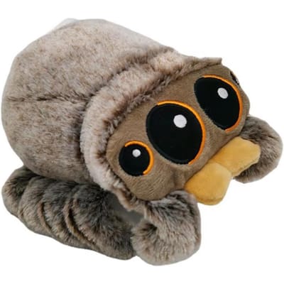 Zacht Pluche Spinnen Speelgoed Zwart Kleine Lucas Anime Kussenpop Knuffeldier Decora Cadeau voor Kinderen Game Room Decor donkergrijze kleur